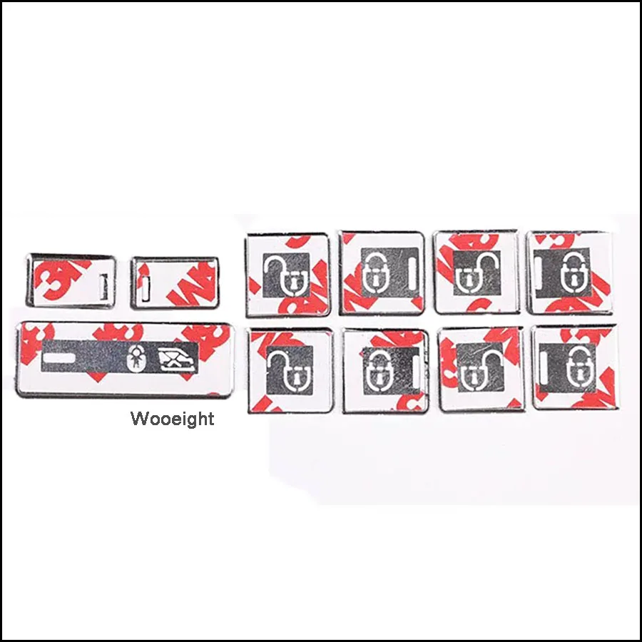 Wooeight Aluminium Alloy Door Window Switch Control Button Stickers Cover Decoration For Land Rover Range Rover Sport 2014-2017 (6)