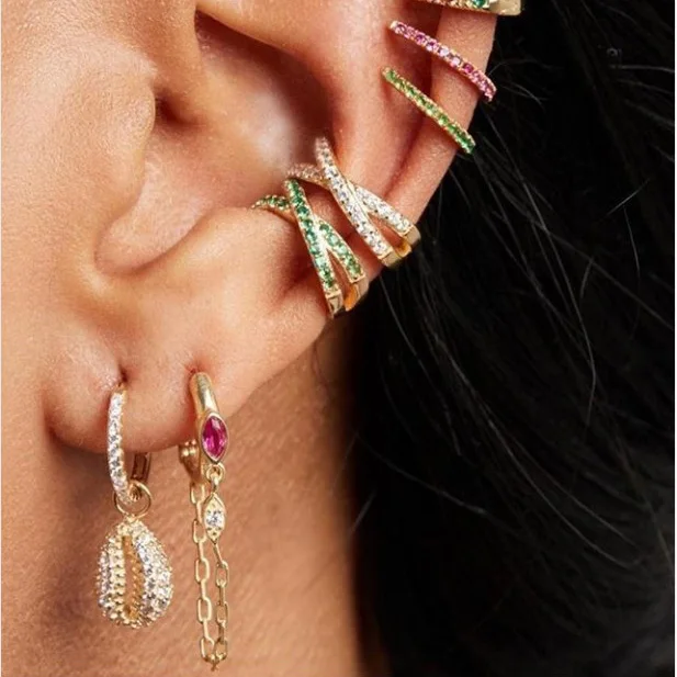 

Fashion jewelry 2019 summer beach new arrived women sea shell charm dangle drop earring Gold color