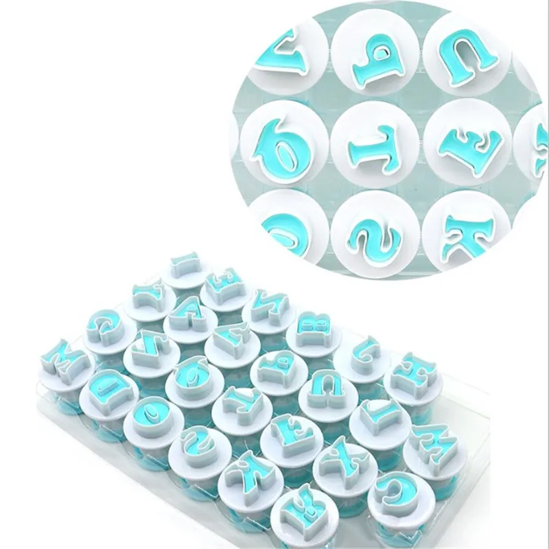 

10/26pcs Upper & Lowercase Alphabet Cookie Cutter Capital Letter Fondant Cutter Plastic Baking Cupcake Mold Cake Decorating