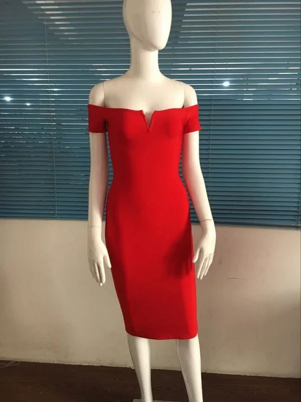 Высокое качество Новые черные с открытыми плечами красные румяна белые бандажные платья осенние платья платье+ костюм