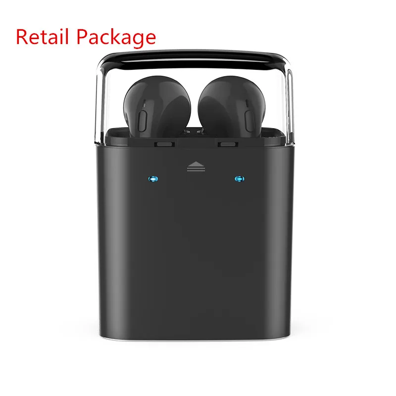 Dacom TWS мини двойные наушники Bluetooth 4,2 гарнитура настоящие Беспроводные спортивные наушники с зарядным устройством для Xiaomi samsung LG - Цвет: Black Retail Package