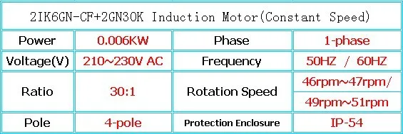 2IK6GN-CF+2GN30K(Constant Speed)