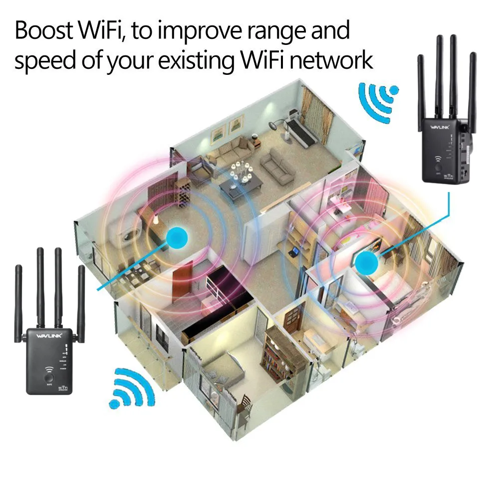 Wavlink AC1200 wifi ретранслятор/маршрутизатор/точка доступа беспроводной Wi-Fi диапазон расширитель wifi усилитель сигнала с внешними антеннами горячая распродажа