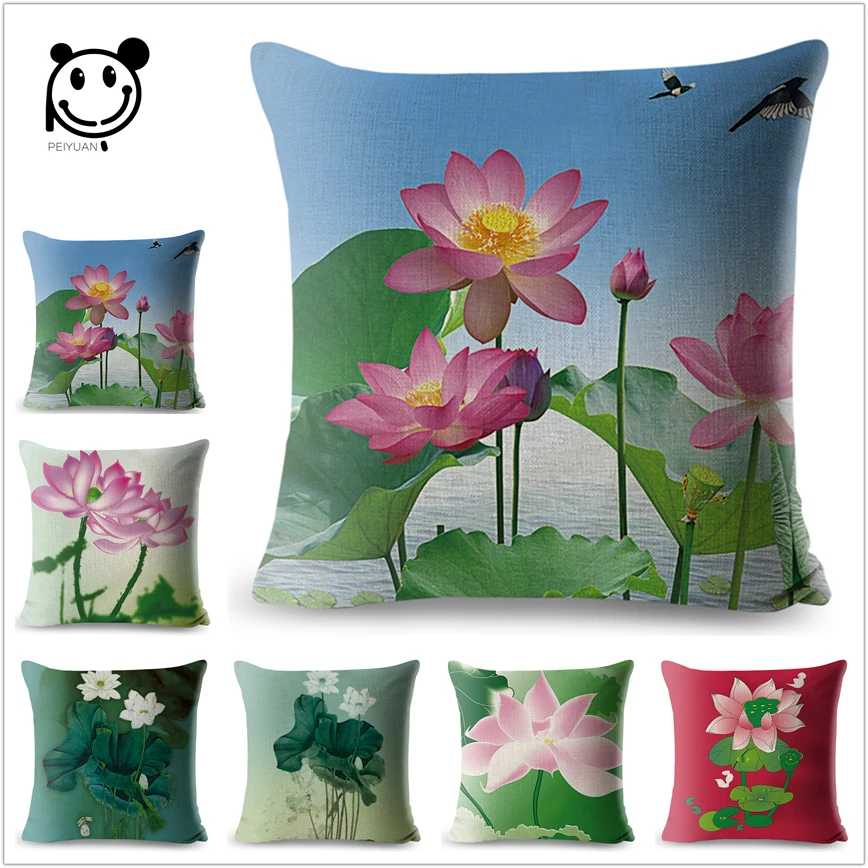 اللوتس المائية الرئيسية مكتب وسادة غطاء ملون الأزهار عادي أريكة رمي الوسائد الزخرفية وسادة حالات 45*45 سنتيمتر peiyuan اللوتس المائية الرئيسية مكتب وسادة غطاء ملون الأزهار عادي أريكة رمي الوسائد الزخرفية وسادة حالات 45*45 سنتيمتر peiyuan