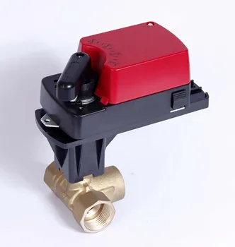 

PID control electric ball valve allows adjustable flow proportion 3 way 0-10V / 4-20mA Mixing flow Modulating Actuator valve