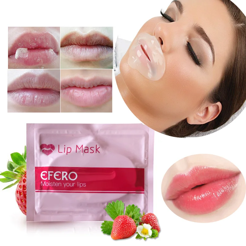 

Lip Mask for Lip Plumper Moisture Essence Crystal Collagen Mask Lip Pads Patches Gel Mask for Lip Care Enhancer TSLM1