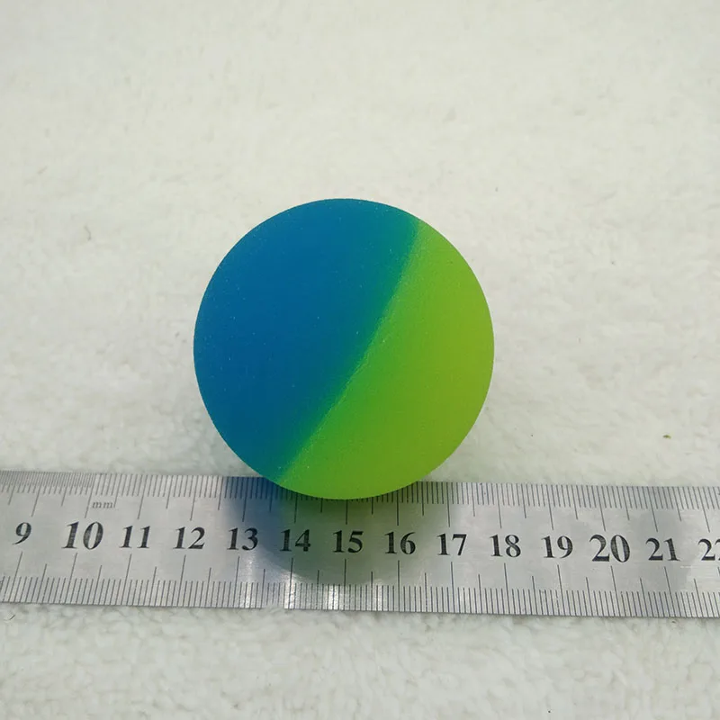 Very best  20pcs Rubber Bouncing Balls Bouncy Double color jumping ball for Children Bathing float juggling pi