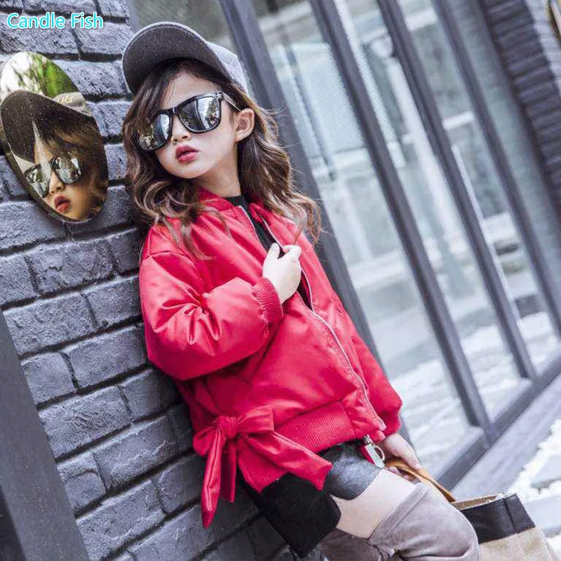 

2017 autumn and winter new children's clothing girls coat jacket girls zipper round neck cotton jacket