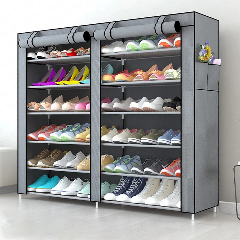 Оксфордская Ткань простая подставка для обуви большой пылезащитный шкаф для хранения двухрядный большой емкости многослойная комбинация Модная Современная