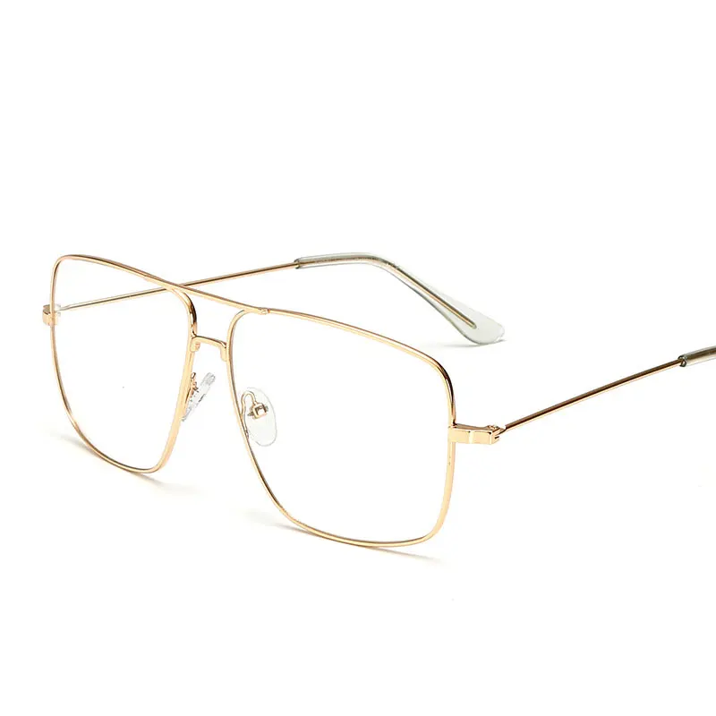 Легкие и элегантные ретро классические очки в металлической оправе, очки женские, мужские Квадратные прозрачные очки s1419