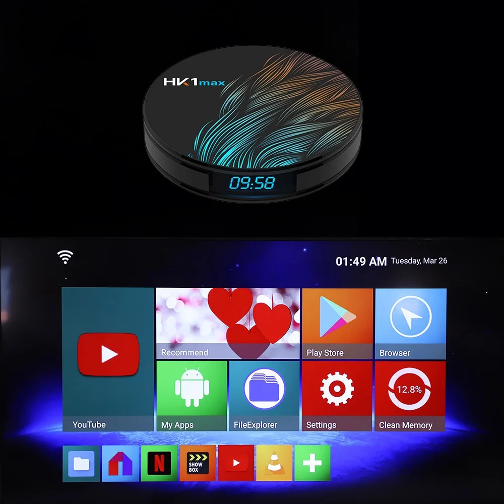 HK1 Max Android tv Box Android 9,0 Smart tv Box 4K четырехъядерный 2,4G/5G WiFi BT4.0 медиаплеер 4 Гб ram 64 Гб/128 ГБ rom PK X96/H96 Max