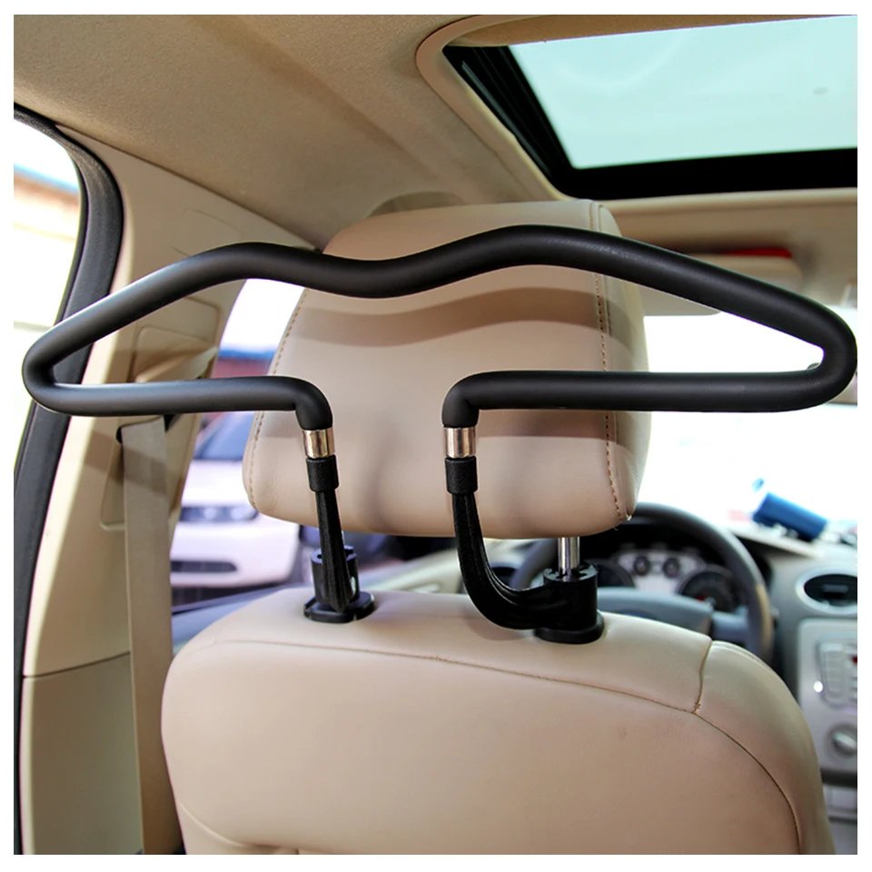 Автомобильная гарнитура на заднюю часть сиденья, мягкий ПВХ покрытие Вешалки для Ford Focus 2 3 VW Passat B6 B5 B7 B8 Touran Toyota Coralla Avensis Saab 9-3