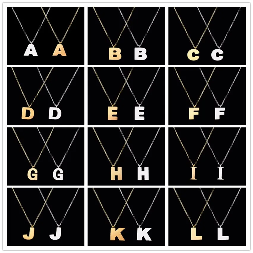 Stainless Steel Uppercase Letter"A B C D E F G H I J K L M N O P Q R S T U V W X Y Z"Pendant Necklaces Fashion Women Jewelry
Stainless Steel Uppercase Letter"A B C D E F G H I J K L M N O P Q R S T U V W X Y Z"Pendant Necklaces Fashion Women Jewelry