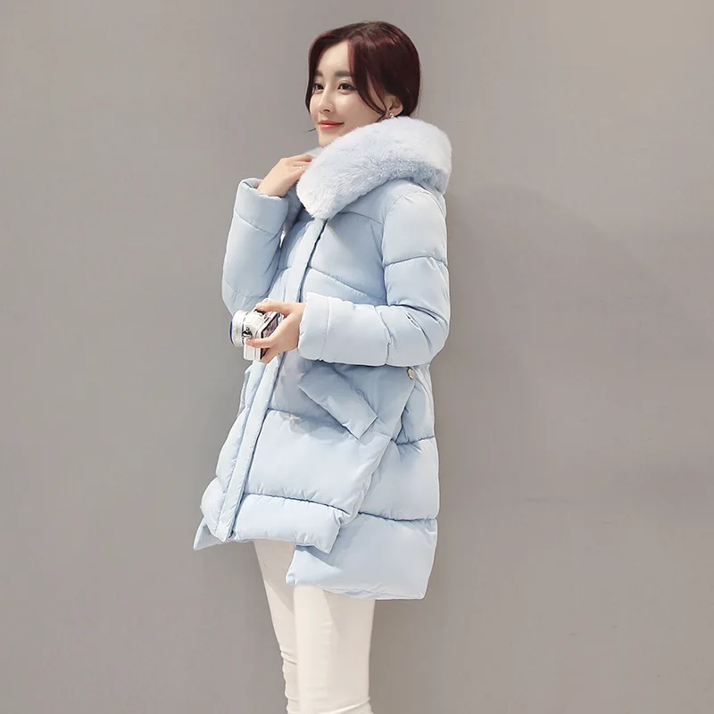 Maternity Winter Coat Long Loose Hooded Fashion Thicken Down Coat For Pregnant Women Pregnancy Coats Fur Collar Outerwear Jacket