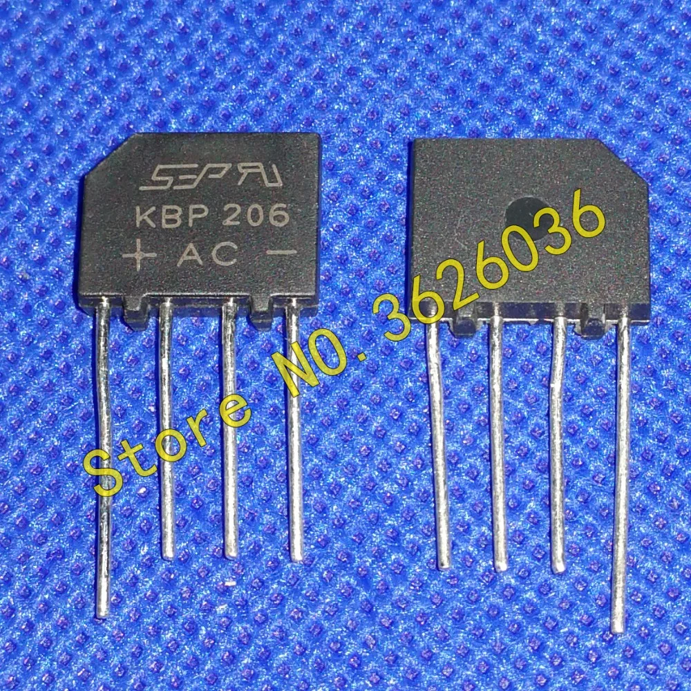 10 шт. KBP206 KBP206G однофазный 2 0 ампер силиконовый мостик выпрямители диодный мост 600 в
