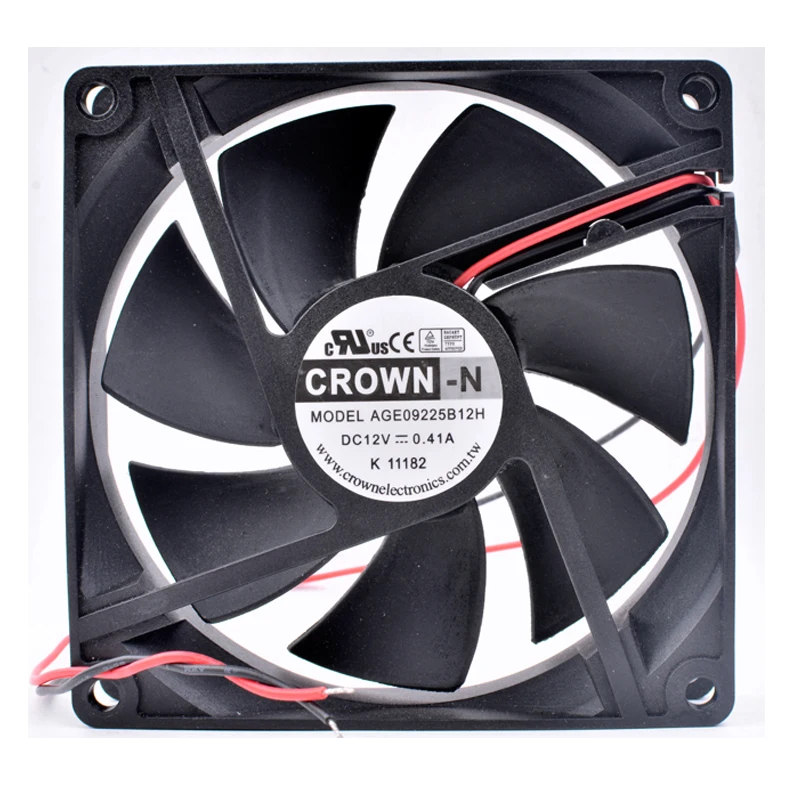 Оригинальный вентилятор охлаждения шасси компьютера CROWN AGE09225B12H 9 см 9025 дюйма 12 В