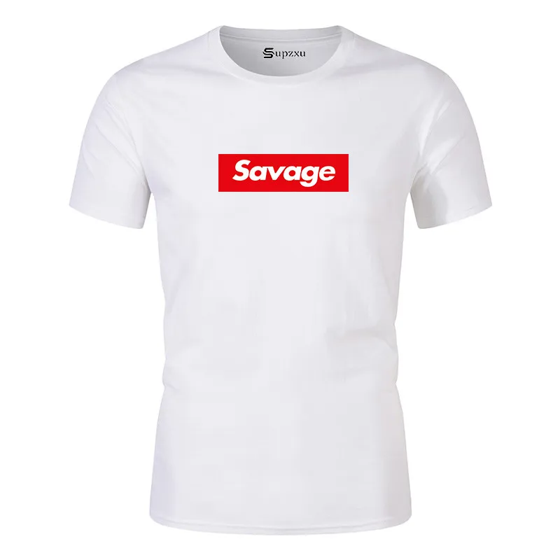 2019 мужские suprem футболки Savage футболка пародия No Heart X Mode Slaughter Gang ATL 100% хлопок с