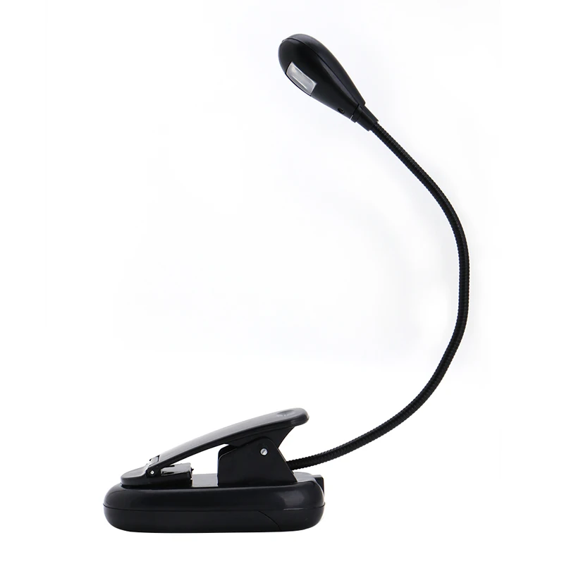 Portable LED Flexible Book Clip On Night Light Reading Torch With