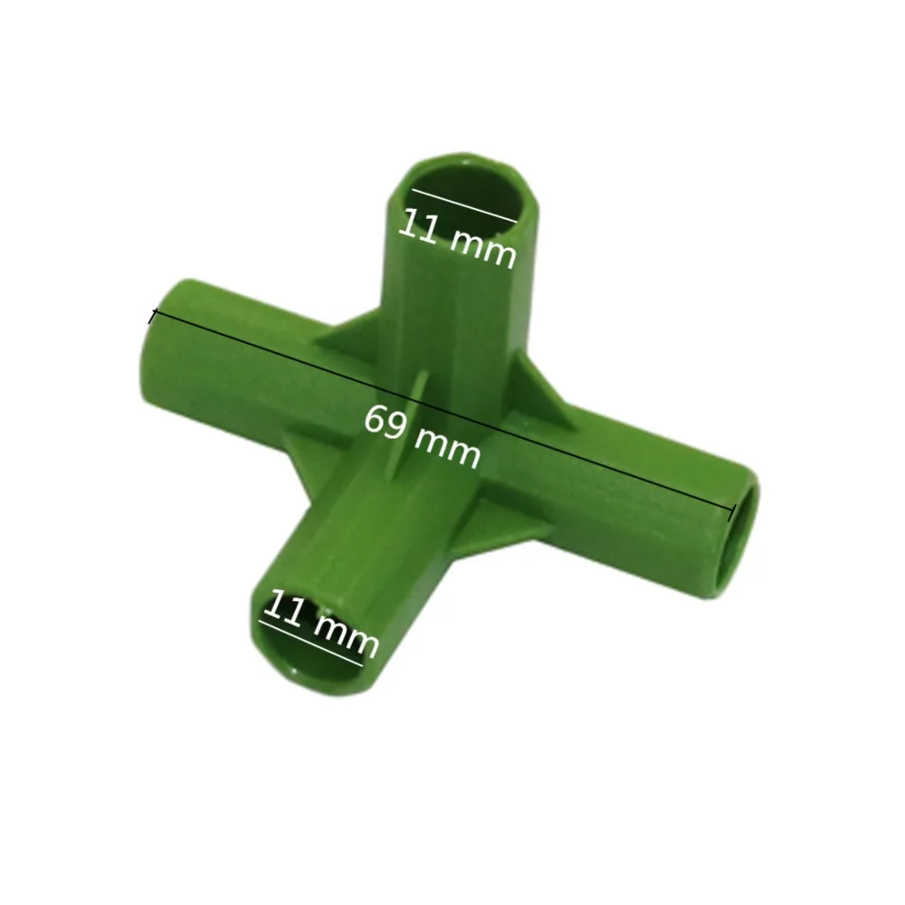 Plant Stakes Edging Corner Connectors Garden Climbing Plants Bracket Awning Pole Pipe joint 3-way 4-way Connector 8 Pcs