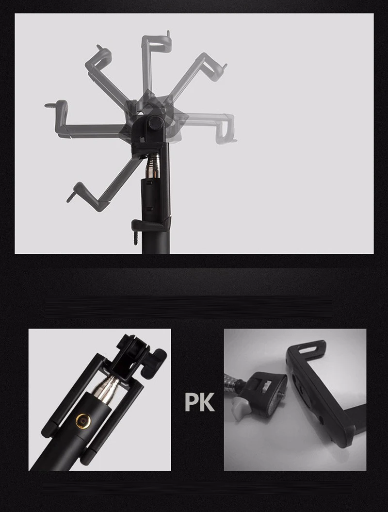 Выдвижная переносной мобильный телефон монопод Камера держатель штатива автоспуска селфи палка для iPhone samsung HUAWEI XIAOMI