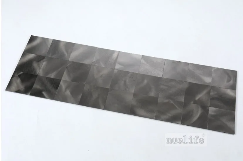Металлическая высокотемпературная кухонная плитка обои водонепроницаемая масляная самоклеящаяся мозаичная плитка фон влажная 3D Наклейка на стену