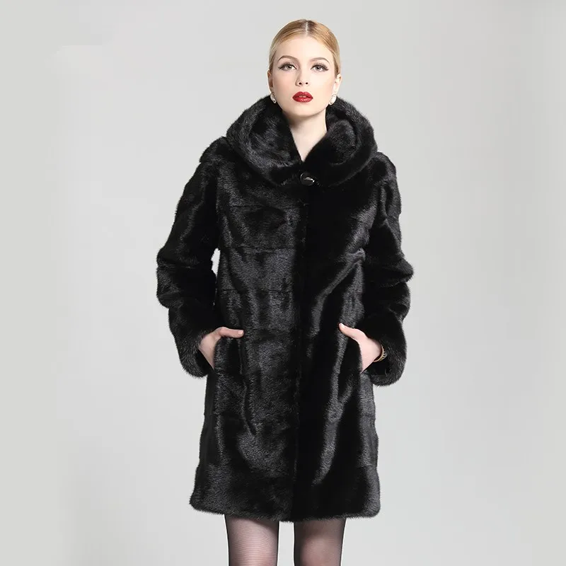Buy Natural furs women fur coats popular Slim Furcoats