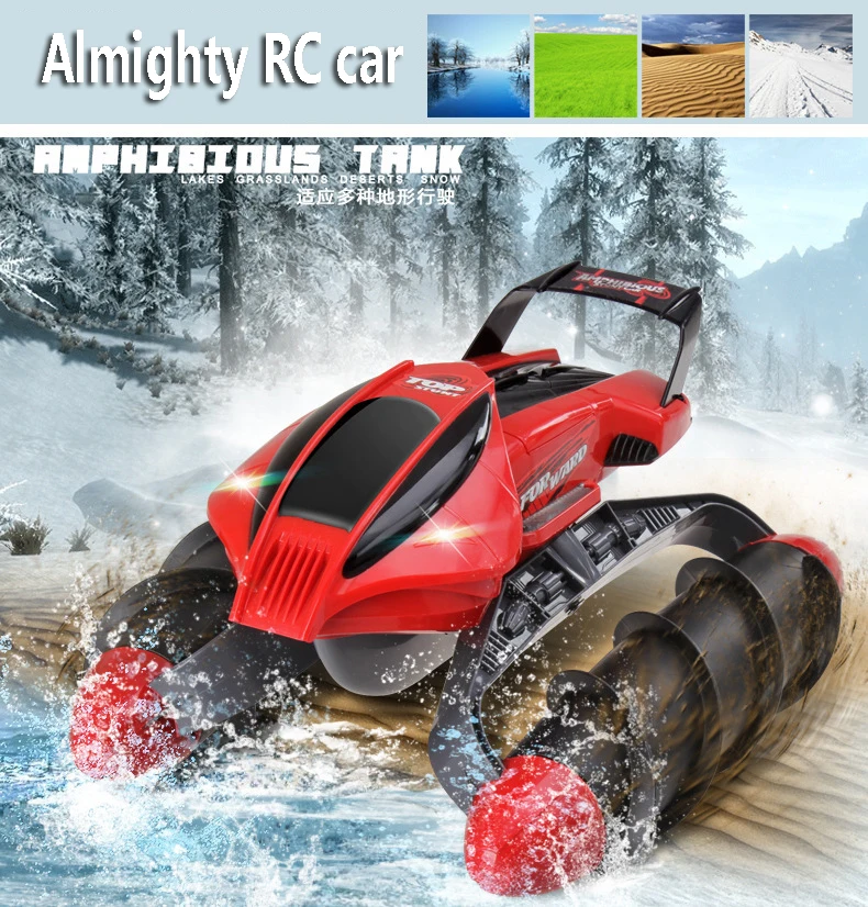 116 Amphibious Remote Control Car & Hovercraft RC Car RC Boat Tank Can