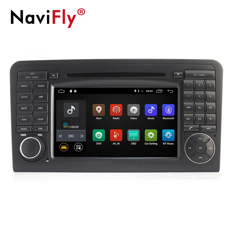 Clearance NaviFly 7 inch 2 din Android7.1 car dvd radio for Mercedes/Benz/ML ML350 L450 ML500/GL CLASS W164 GL320 GL350 GL420 car gps 1