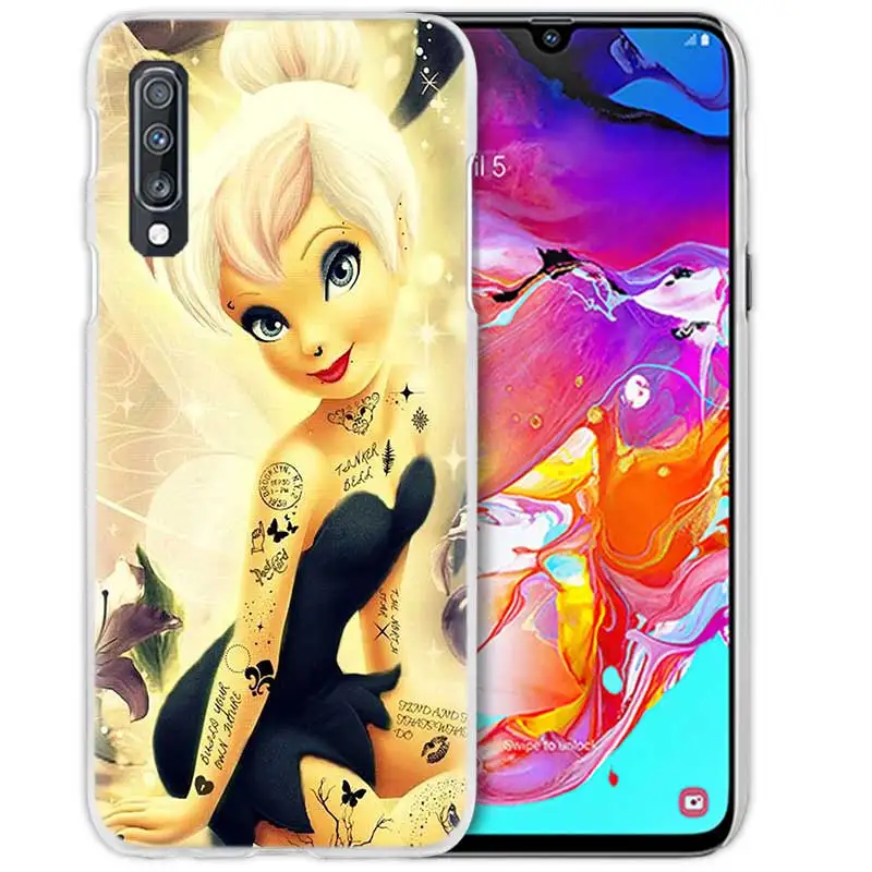 Венди Tinkerbell чехол для samsung Galaxy A50 A70 A20e A40 A30 A20 A10 A8 A6 плюс A9 A7 жесткий прозрачный чехол с держателем телефона Coque - Цвет: 04