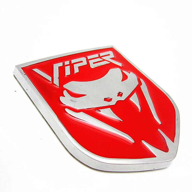Красный Cobra стиль алюминиевый Allloy автомобильный Стайлинг Передняя Крышка эмблема гриля стикер тела для Dodge Viper