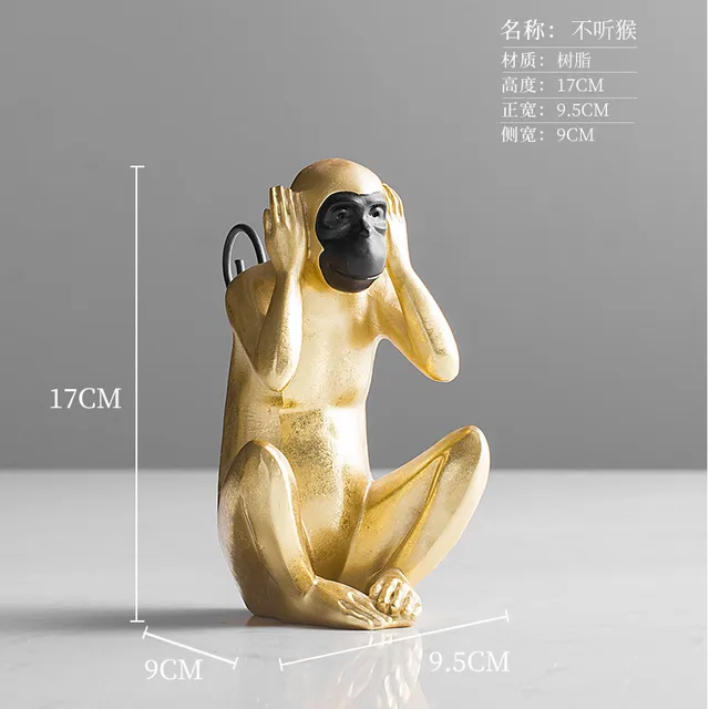 Buy Resin Monkey Figurines Modern Decoration Lucky