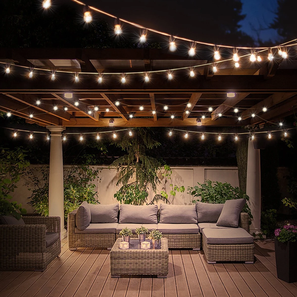 

8 Mode Solar Powered 20 LED Bulb String Light Outdoor Christmas Party Decor Fairy Hanging Lamp Warm White /Colorful Battery