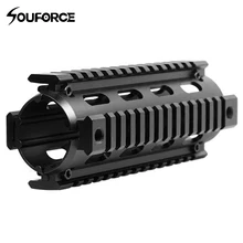 Подробные сведения о 4 рельса длиной 6,7" алюминиевый карабин дюймов падение в Handguard Picatinny Weaver Quad Rail Mount для винтовки охоты
