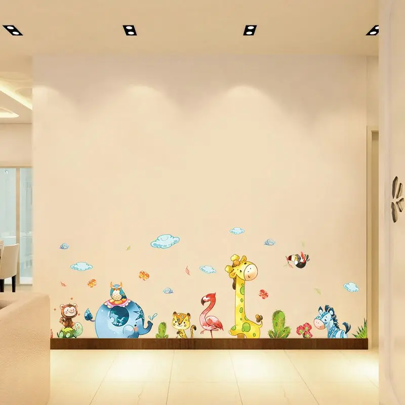 

Cartoon Animal Party Wall Stickers Decal Kids Adhesive Wallpaper Mural Baby Girl Boy Room Nursery Decor
