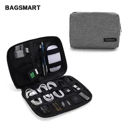 BAGSMART Водонепроницаемый дорожная сумка для электроники для наушники для iphone кабель для передачи данных SD карты USB