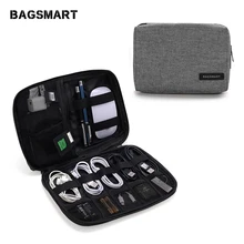 BAGSMART Waterproof Travel Wire Bag Electronic Accessories Bag For iPhone Earphone Data Cable SD Card USB