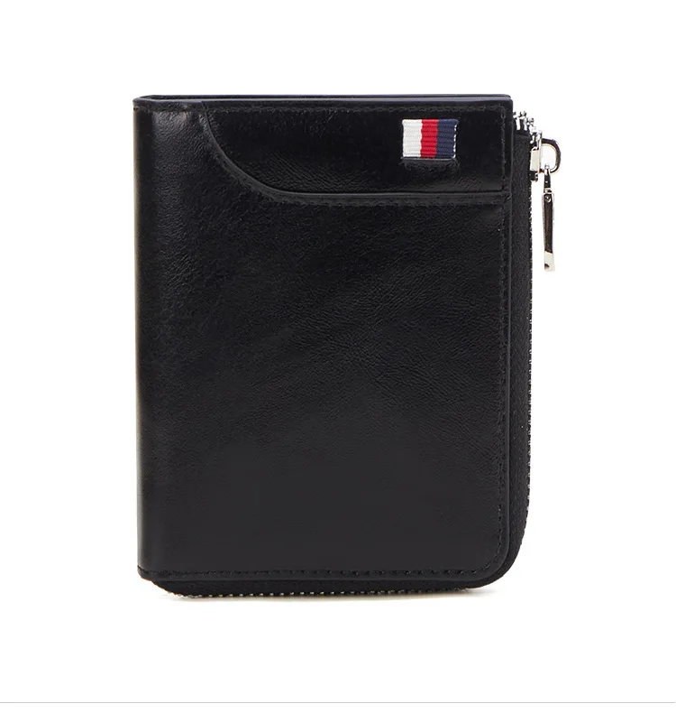 Высокое качество Модный классический стиль мужской кошелек RFID антимагнитный новый короткий кожаный кошелек
