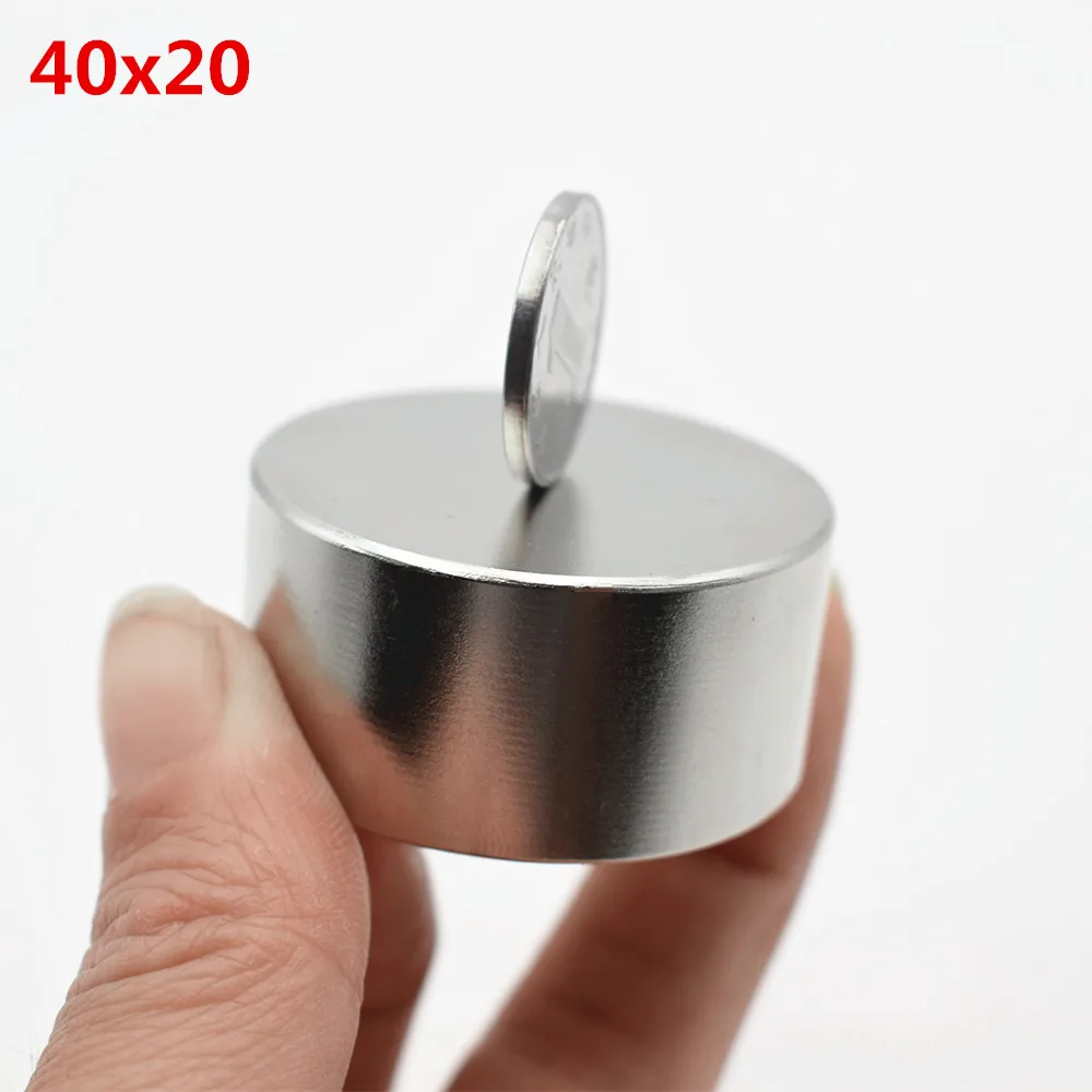 N52 неодимовый магнит 40x20 редкоземельный сверхмощный круглый постоянный 50x30 мм