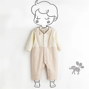 

Baby Clothes 100% Organic Cotton Soft Warm Bow Cute Gentleman Rompers Newborn Kids Baby Pajamas Baby Boy Girls Clothes