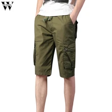 Для мужчин модные мульти-комбинезон с карманами прямые средней плотности полиэстер шорты средней длинны, Для мужчин модные мульти-комбинезон с карманами для Dropship May16