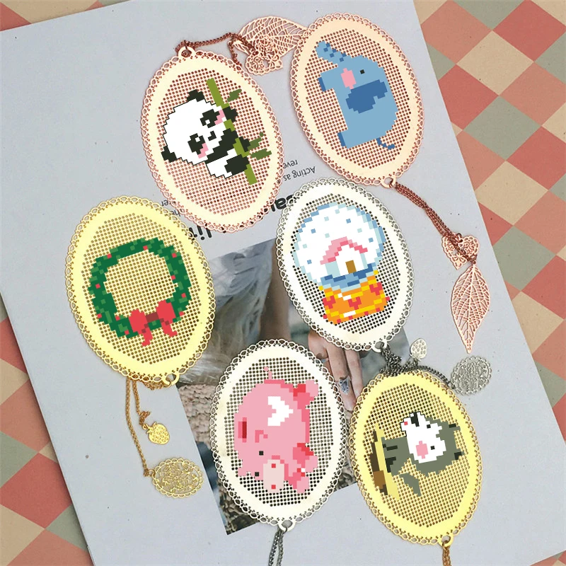 

DIY Craft Stich Cross Stitch Bookmark Metal Needlework Embroidery Crafts Counted Cross-Stitching Kit gift embroidery Animals