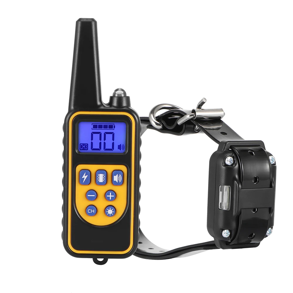 

800M Range Remote Dog Training Collar with Vibration/Shock/Sound/Light Rechargeable LCD Electric Remote Training Collar