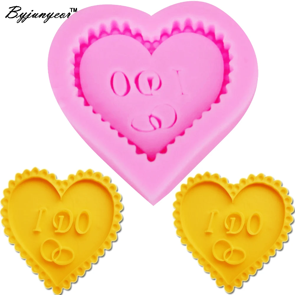 M529 I DO Love Ring УФ-смола силиконовая форма помадка Шоколадные конфеты Gumpaste леденец