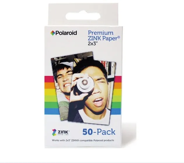 50 листов премиум-бумаги ZINK Zero для мгновенной фотокамеры Polaroid Z2300 Snap touch/Zip Pinter/Socialmatic Instagram