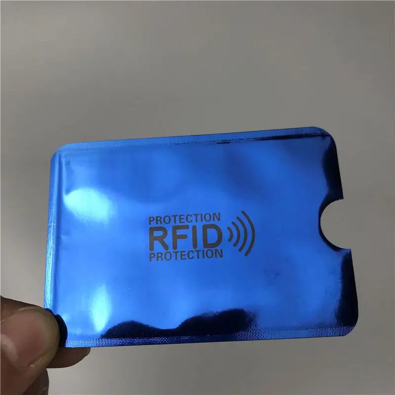 10 шт. 14 цветов анти-сканирующая карта рукав Кредитная RFID визитница анти-магнитный Алюминий фольга портативный банк держатель для карт