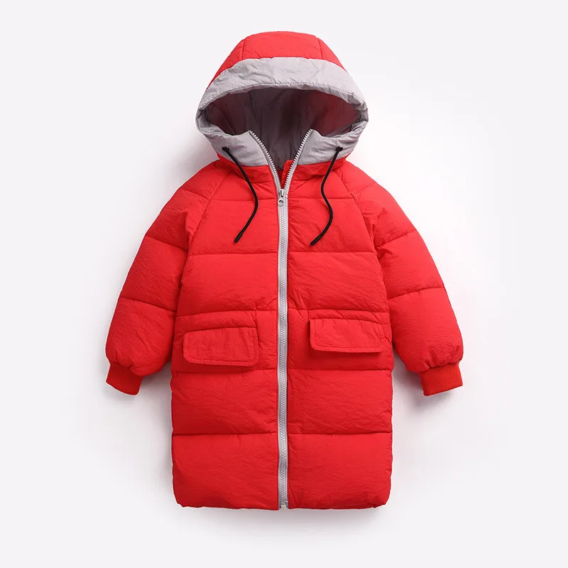 Christmas Winter New Children Outerwear Clothing Thick Long Hooded Fashion Coat Kids Boy Girls Down & Parkas Unisex Korean Style06
