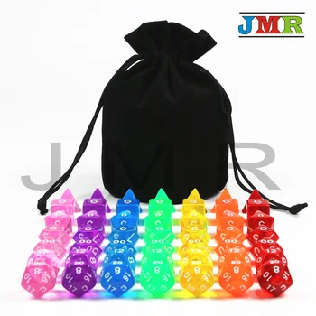 

Whole Sale Price Translucent Colorful 7 sets Digital Polyhedral Dice,Set of D4 D6 D8 D10%D12 D20 for Dnd Rpg Board Game