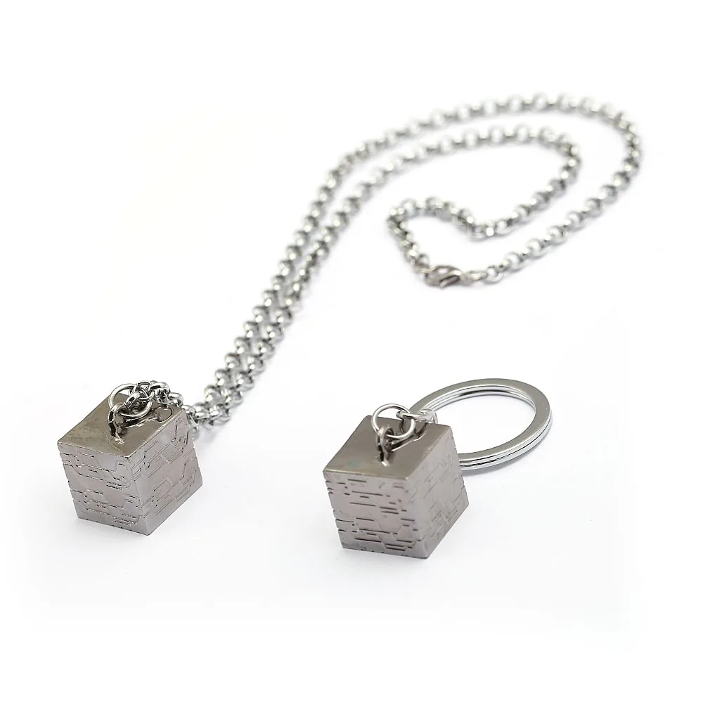 

Game NieR Automata Keychain 3D Men Necklace Black Box Pendants Robot 2B Emil No2 Choker Women Accessory