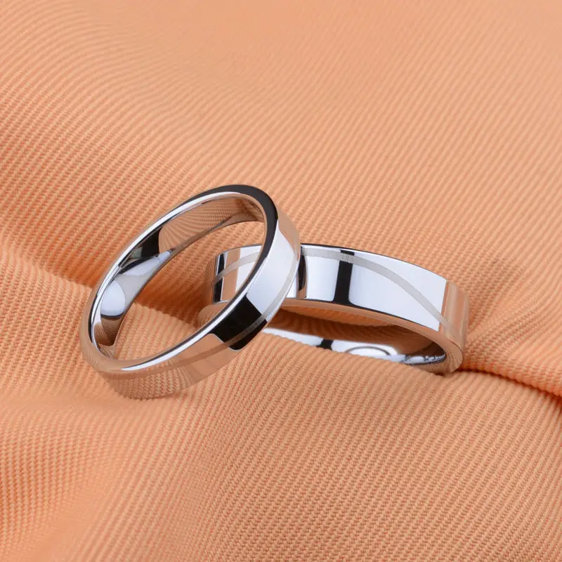 Гравировка устойчивый к царапинам вольфрам карбид кольцо с гравировкой набор Пара Соответствующие помолвки 5 мм и 3,5 мм ширина Размер 4-13