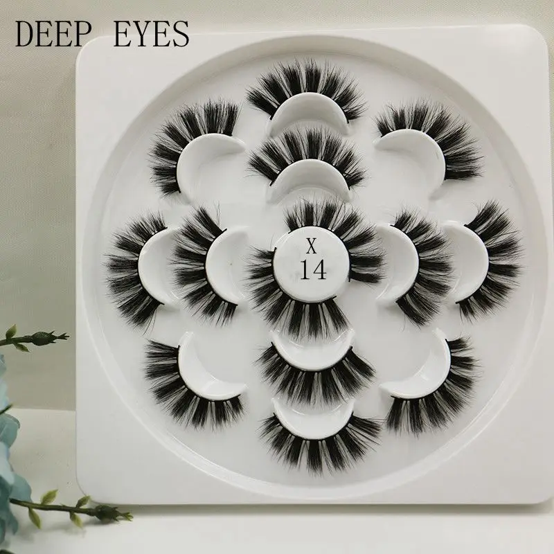 

DEEP EYES7pairs natural false eyelashes fake eyelashes long makeup 3D mink eyelash eyelashes extension mink eyelashes for beauty